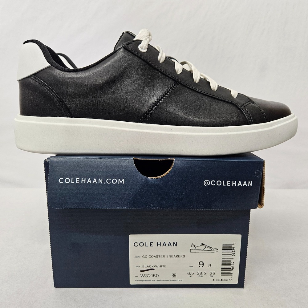 Cole Haan Grand Crosscourt Coaster Sneakers W32150 Black‎ White Women's Size 9